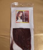 Hnedý príčesok clip in ludské vlasy /remy/