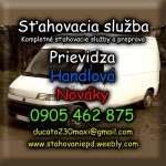 Sťahovacia služba a preprava​​ Prievidza, Handlová, Nováky 